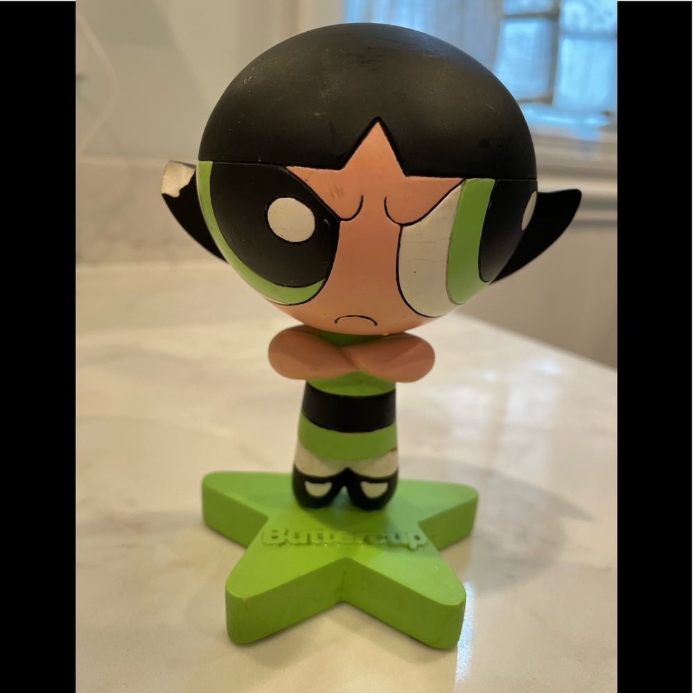 2000 Warner Bros Powerpuff Buttercup bobble head.
